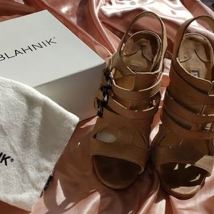 Manolo Blahnik triple buckle sandal